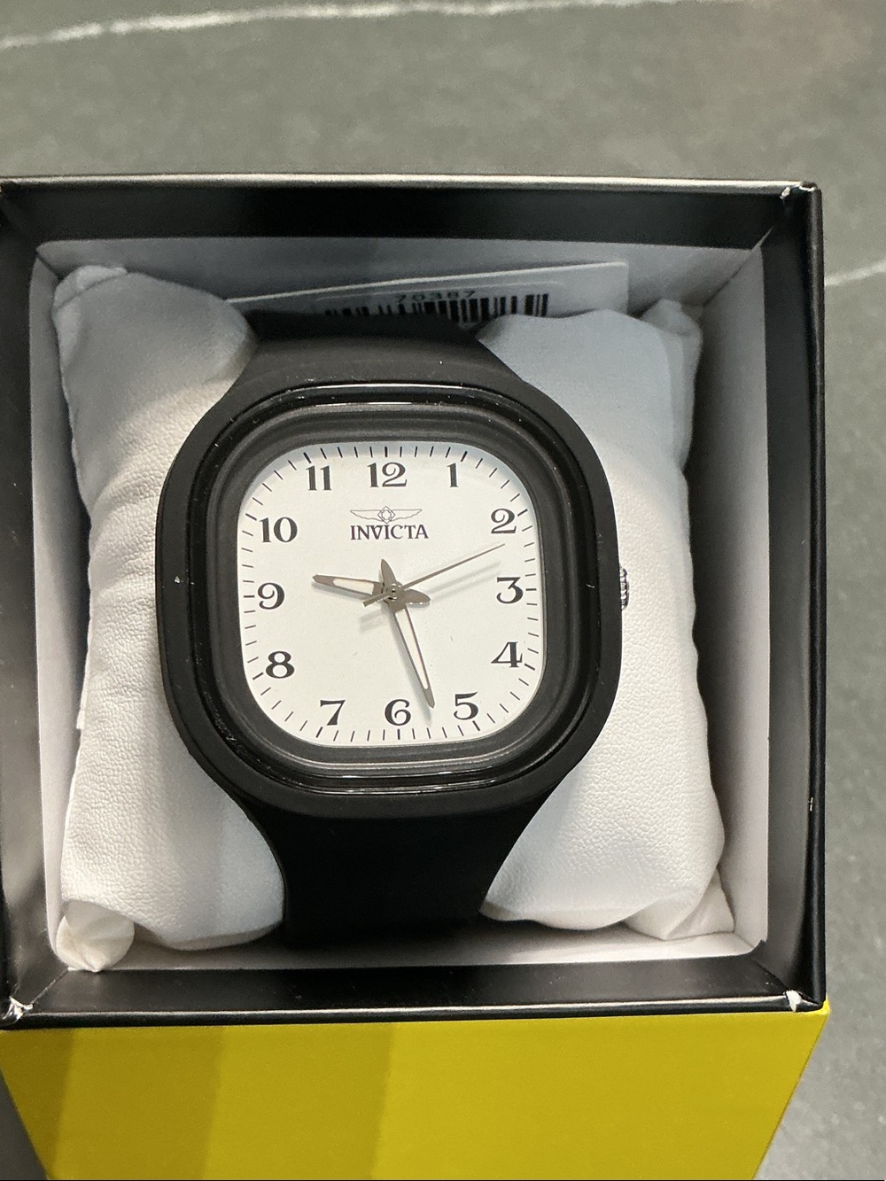 Unisex Black Silicone Analog Watch with White Dial-70387